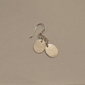 Silver Coin Dangle Earrings #G